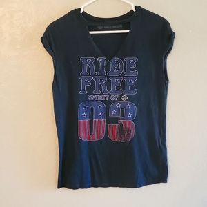 Dark Navy, Small, Harley-Davidson top.
